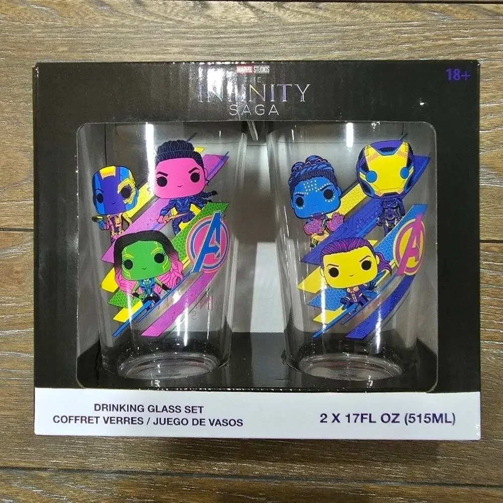 Marvel Studios - Infinity Saga Drinking Glass Set, 2 x 17 FL OZ